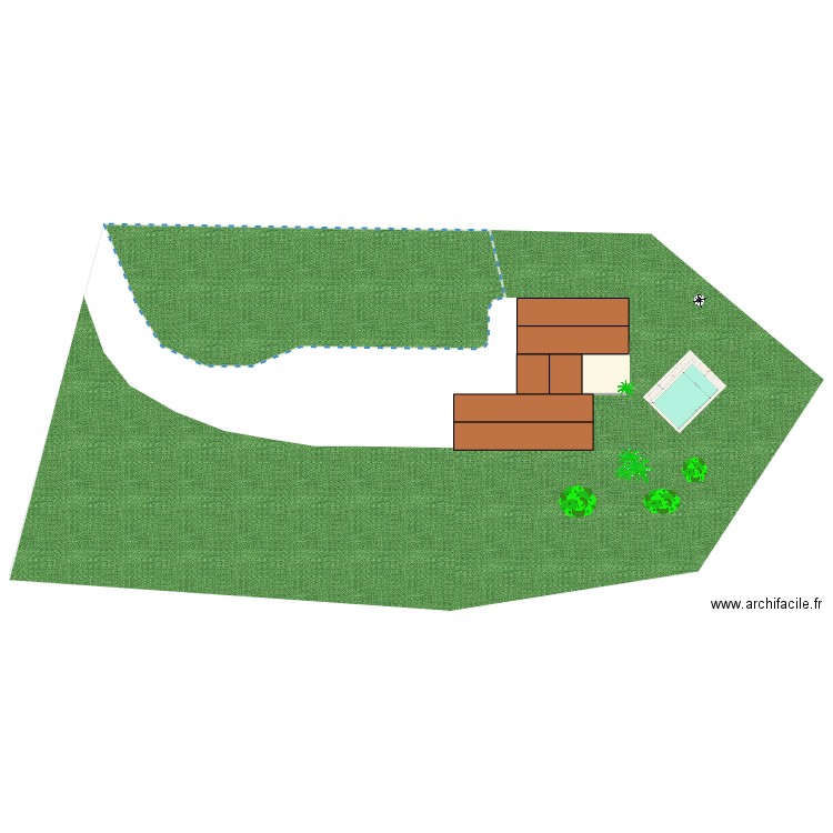 implantation piscine demande travaux. Plan de 1 pièce et 21 m2