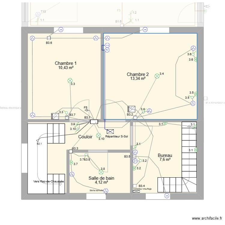 Avenches_Unifilaire_29.01.2025. Plan de 16 pièces et 201 m2