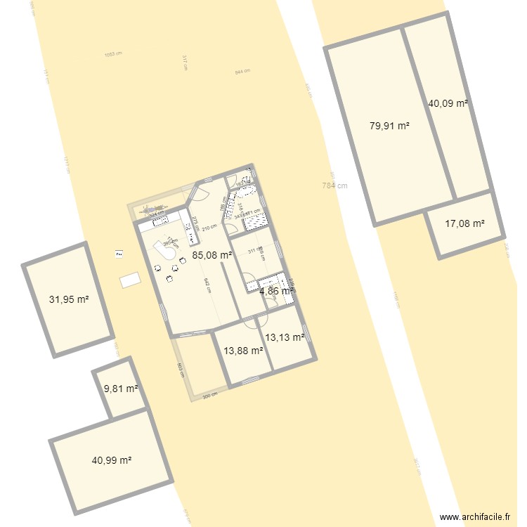 Hommarting_001. Plan de 18 pièces et 702 m2