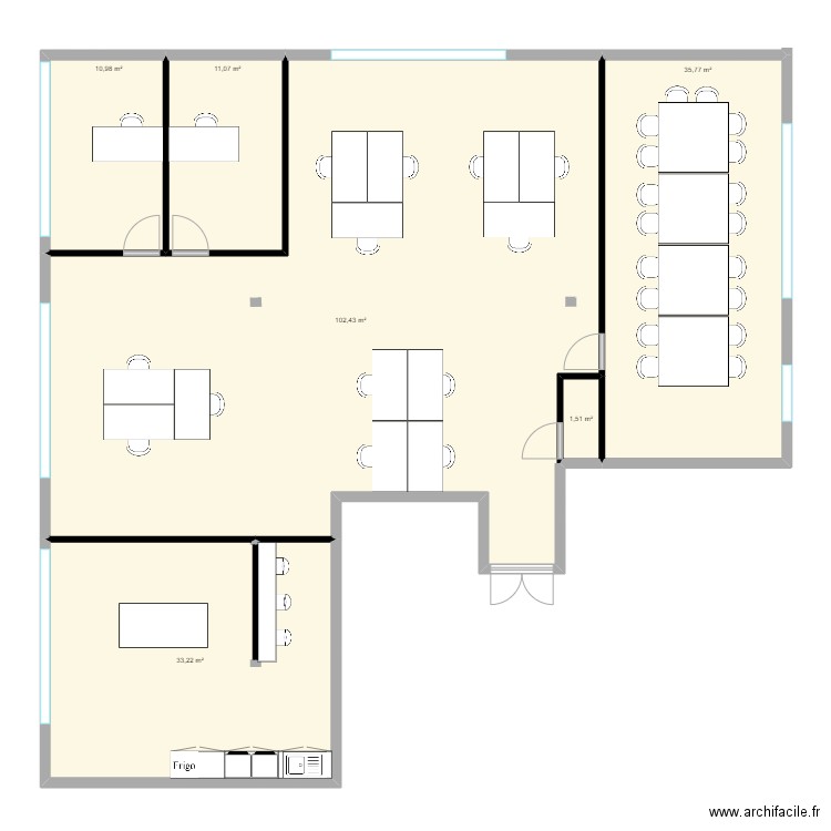 Amiens. Plan de 6 pièces et 195 m2