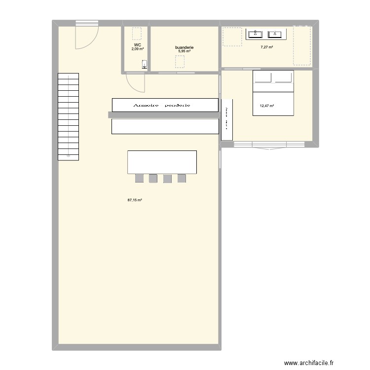 maison 1 . Plan de 9 pièces et 155 m2