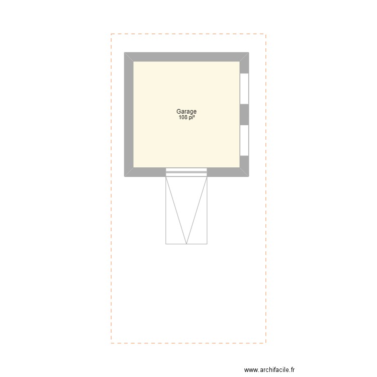 cabanon 1. Plan de 1 pièce et 10 m2