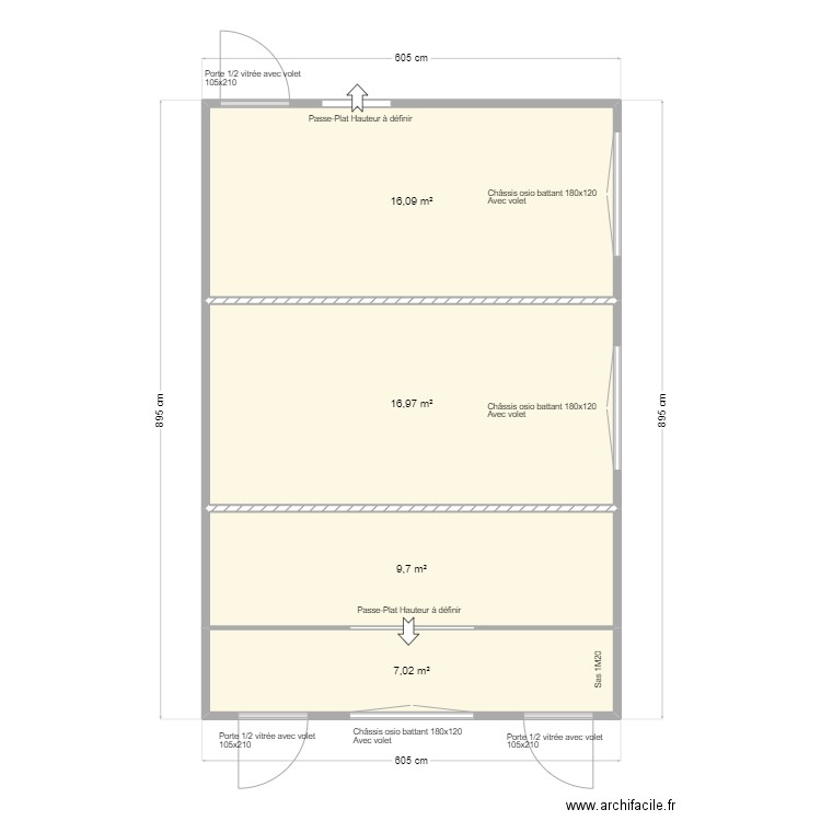 Peiffer nico. Plan de 4 pièces et 50 m2