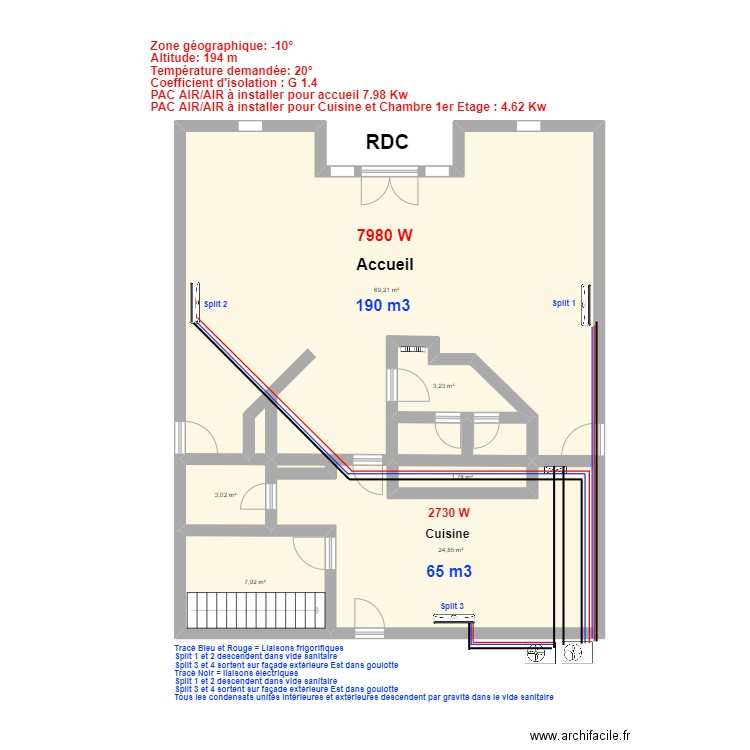 HOTEL LA MIRANDOLE. Plan de 11 pièces et 221 m2