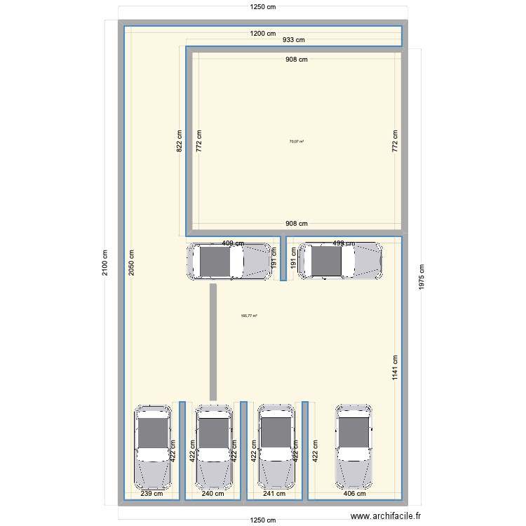 Agrandissement Abbé Alvitre, Brive . Plan de 2 pièces et 236 m2