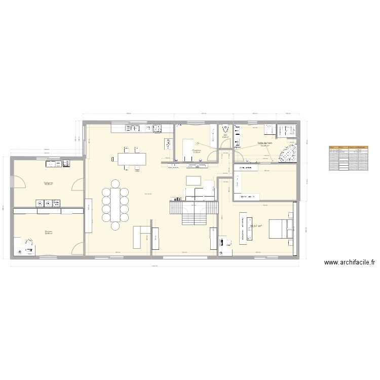 hangar 1. Plan de 8 pièces et 234 m2