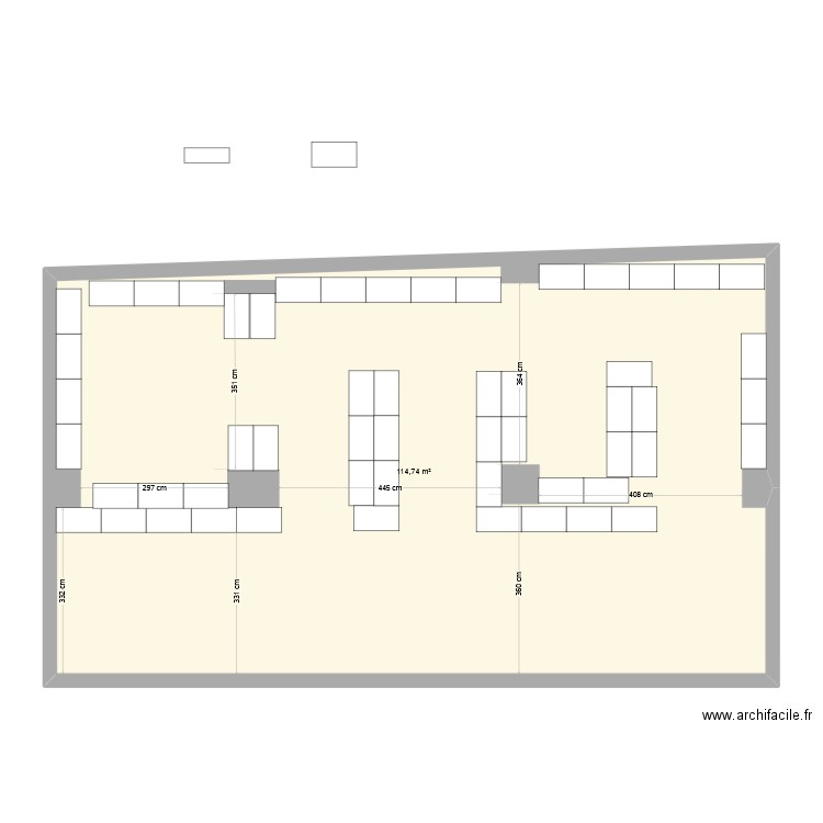 Plan St Quentin. Plan de 1 pièce et 115 m2