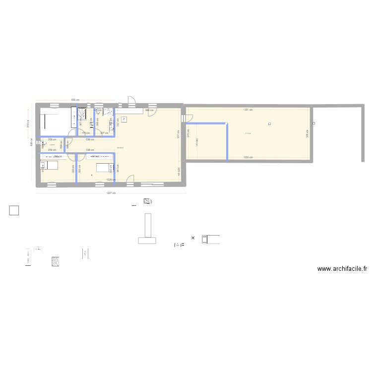 ferme monferran  2. Plan de 3 pièces et 186 m2