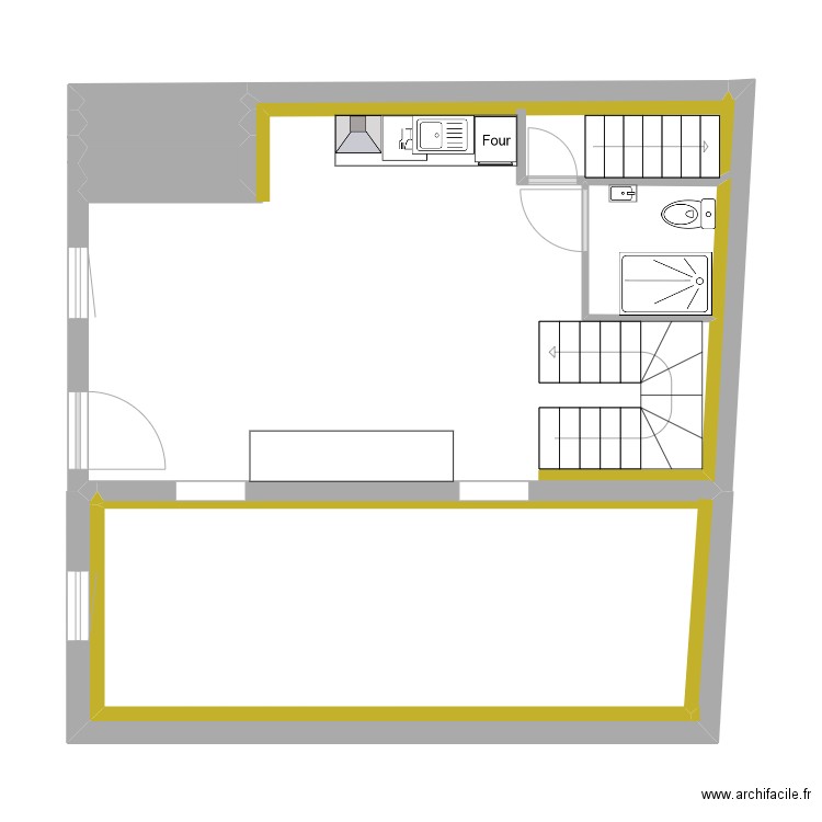 SCHMITT - RDCH - meubles cuisine. Plan de 12 pièces et 124 m2