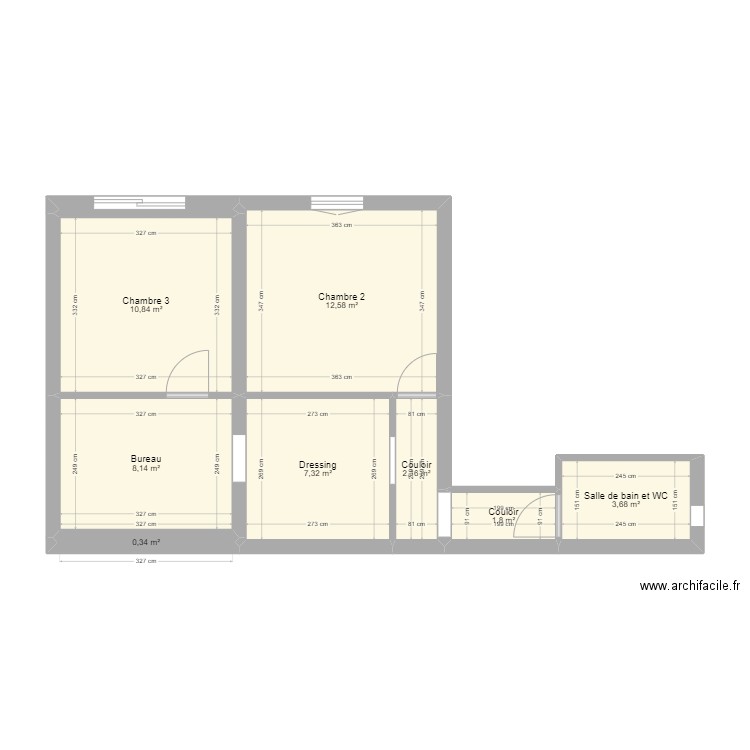 PLAN1er. Plan de 8 pièces et 47 m2