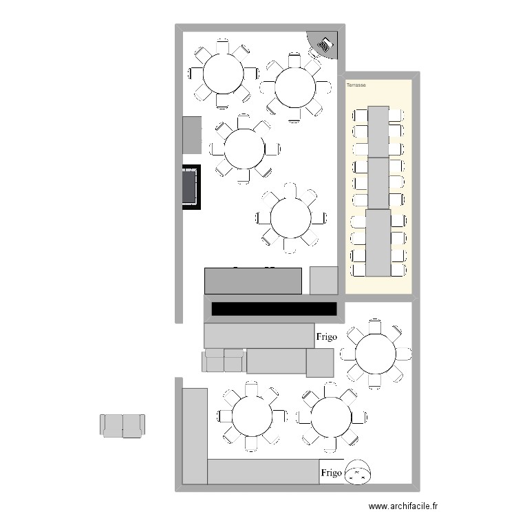 Sainte Christine V3. Plan de 2 pièces et 21 m2