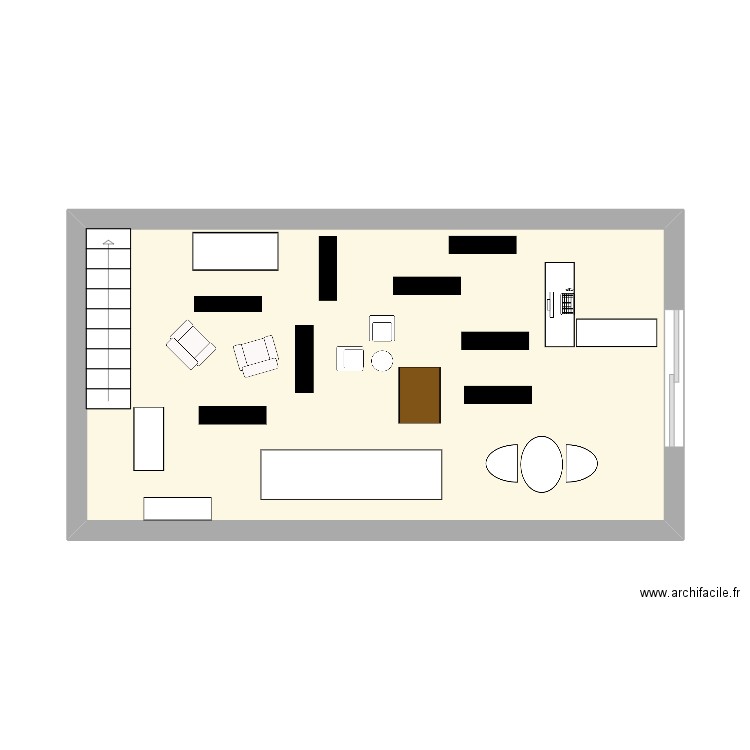 UBQC. Plan de 1 pièce et 29 m2