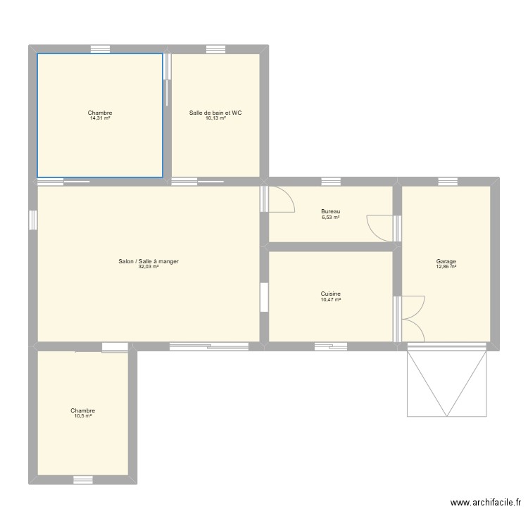 Maison 2. Plan de 7 pièces et 97 m2