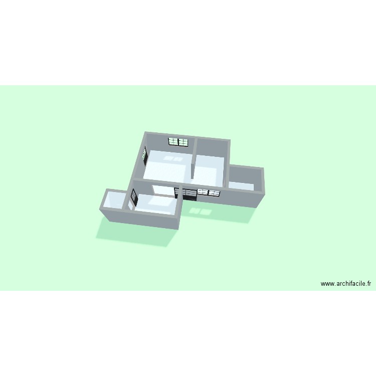 CHAMBRE INVITE. Plan de 4 pièces et 57 m2