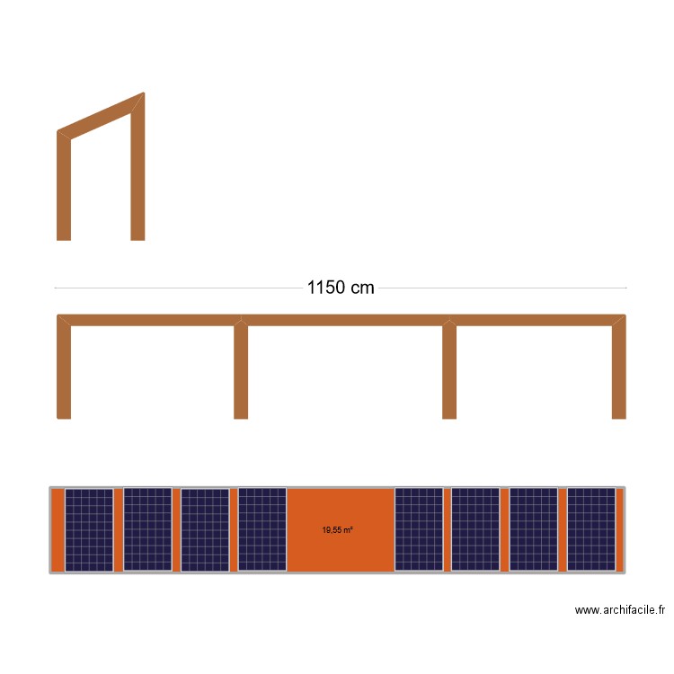 DP cousseau. Plan de 1 pièce et 41 m2