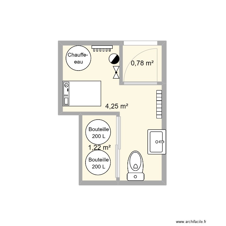 CAMBORIEUX V.2. Plan de 3 pièces et 6 m2