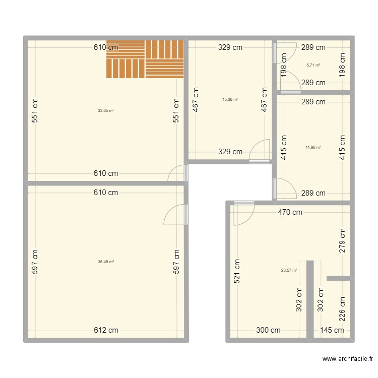 maison burkina 2. Plan de 6 pièces et 127 m2