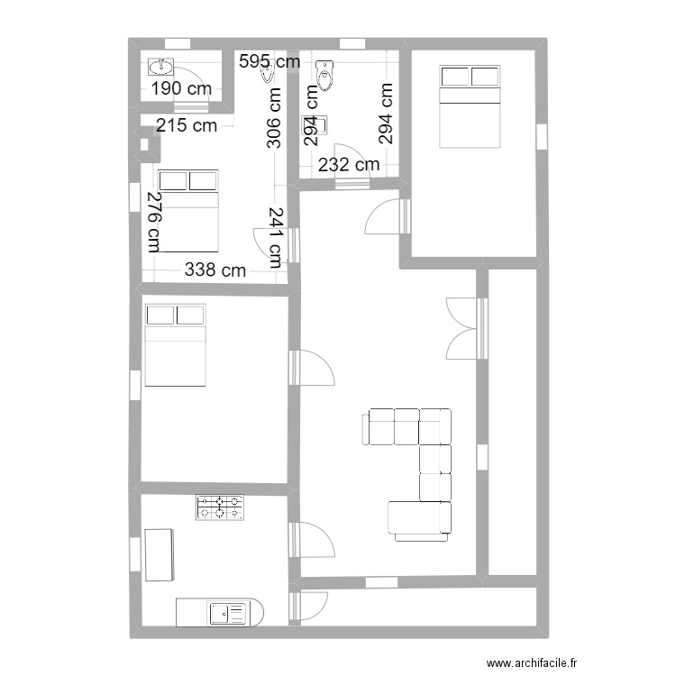 AHOUA BLANCHE MAISON VILLAGE. Plan de 6 pièces et 108 m2