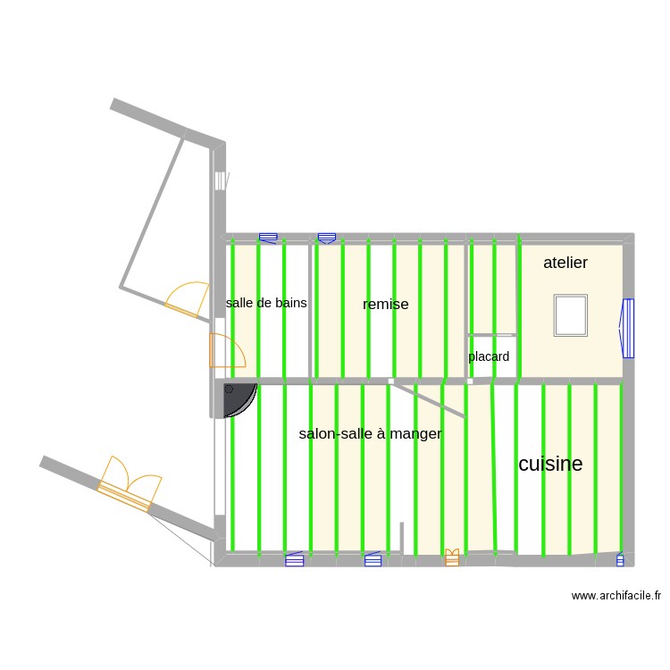 projet4. Plan de 46 pièces et 42 m2