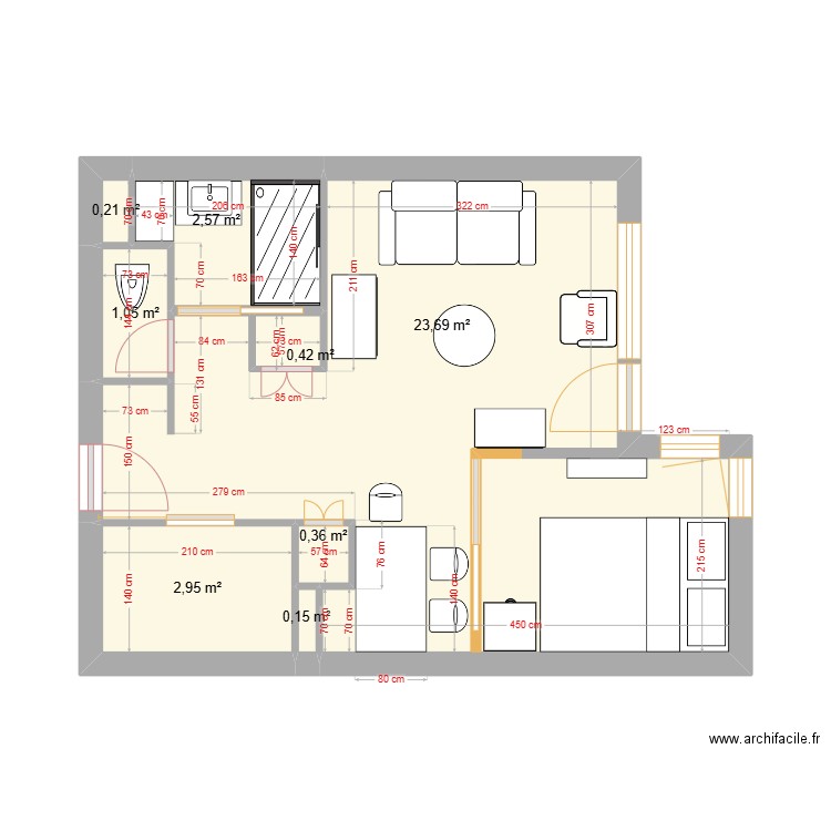 LA LISIERE. Plan de 8 pièces et 31 m2