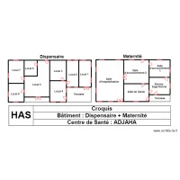 VUE EN PLAN DISPENSAIRE MATERNITE CS ADJAHA