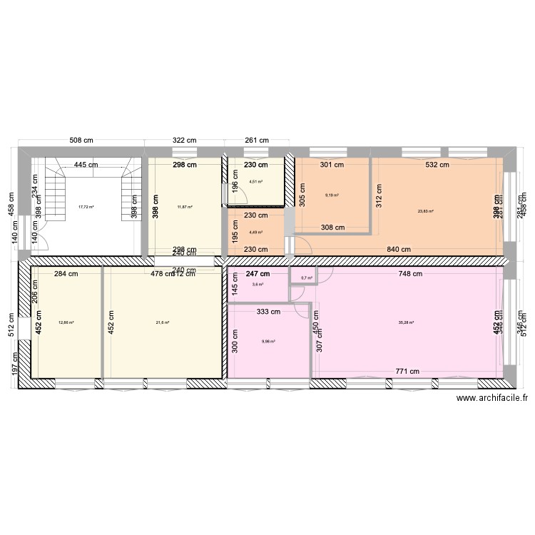 RDC IMMEUBLE MARANGE REV1-122. Plan de 12 pièces et 156 m2