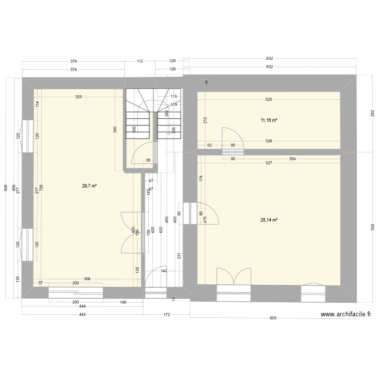 maison olemps. Plan de 3 pièces et 66 m2