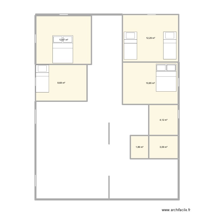 36 tuin street. Plan de 7 pièces et 53 m2