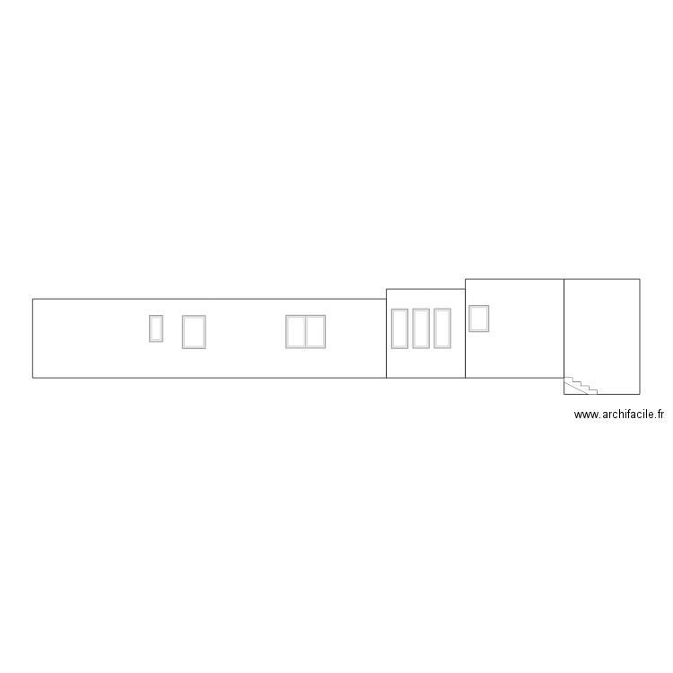 Façade nord. Plan de 0 pièce et 0 m2