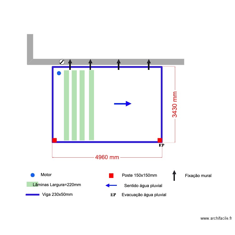 Paulo loulé. Plan de 1 pièce et 16 m2