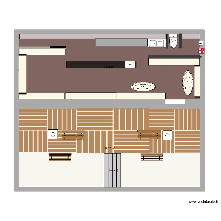 Urban Flowers. Plan de 2 pièces et 95 m2