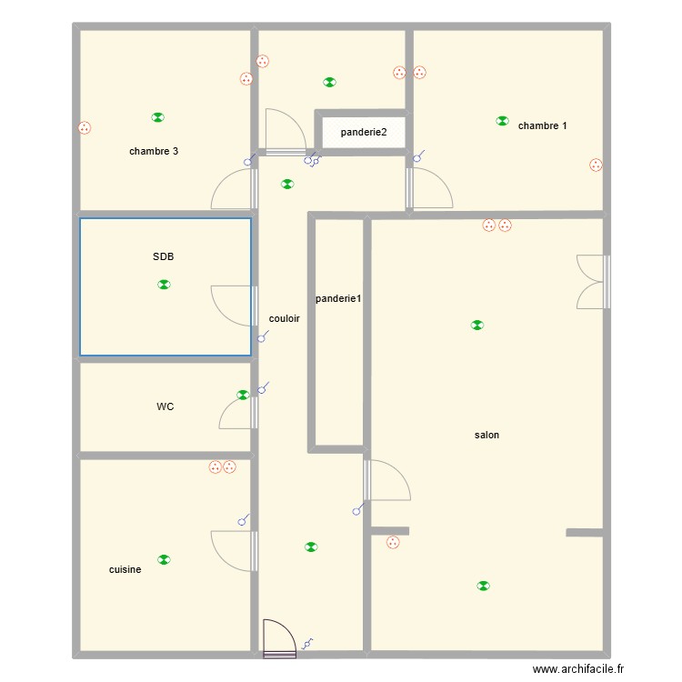 f5 les muriers C3 Etg 3. Plan de 9 pièces et 432 m2