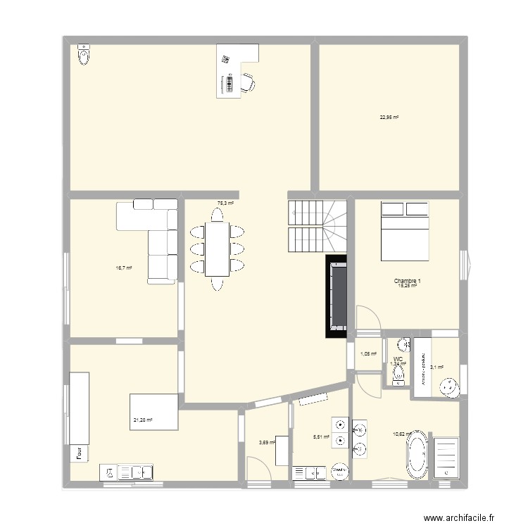 Test2. Plan de 11 pièces et 177 m2