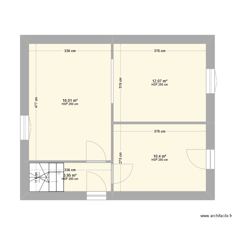 Maison LéoMo. Plan de 4 pièces et 42 m2