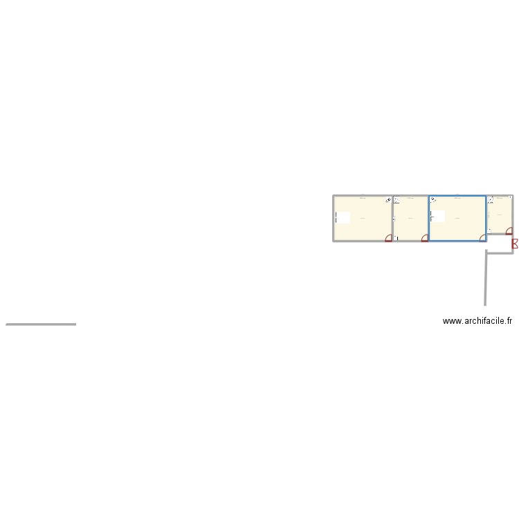 val. Plan de 4 pièces et 187 m2