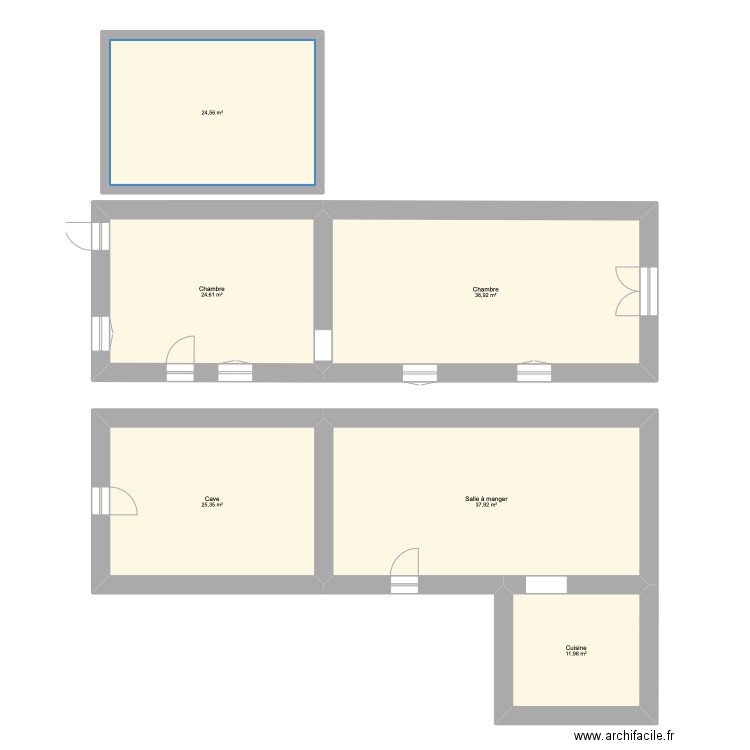 Maison. Plan de 6 pièces et 161 m2