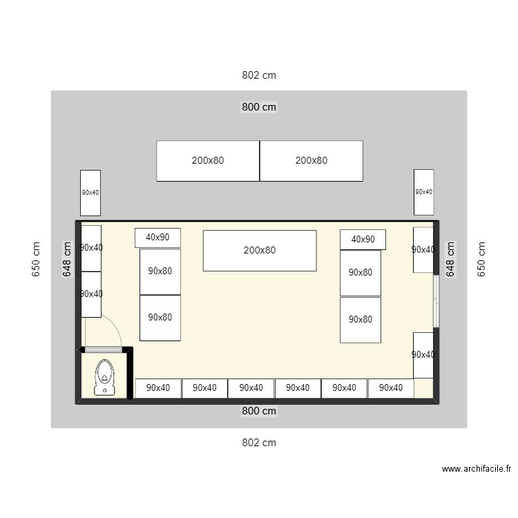 1 Floor New. Plan de 3 pièces et 75 m2