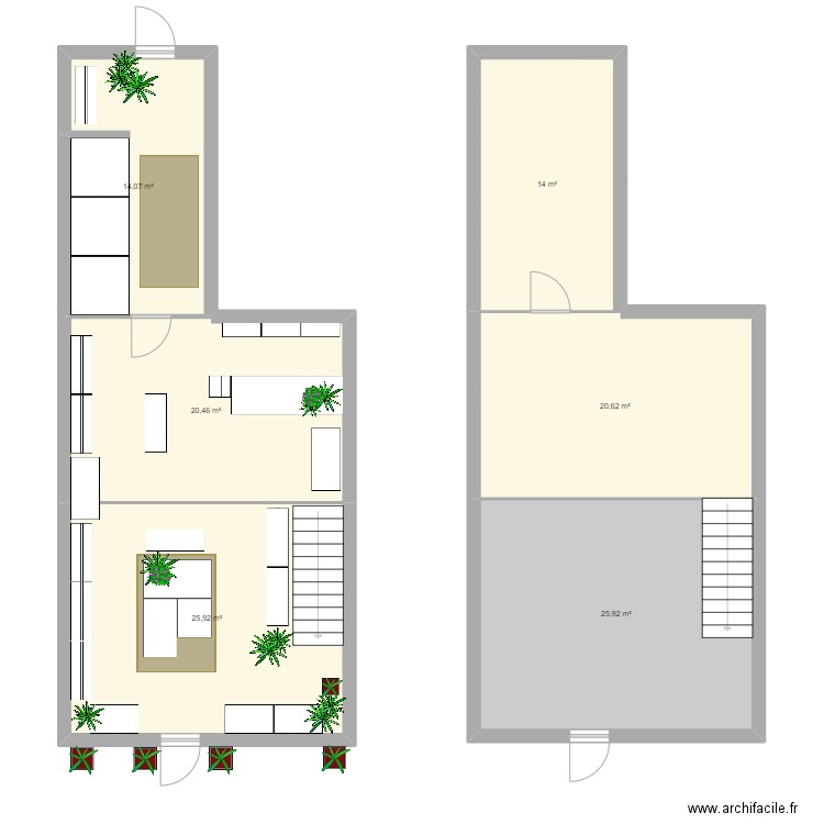 SKFK LYON . Plan de 6 pièces et 121 m2