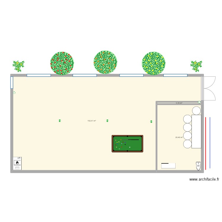 porcherit nord. Plan de 3 pièces et 123 m2