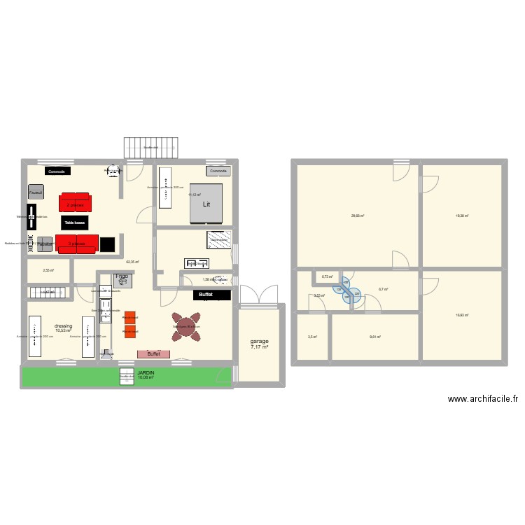 maison aureilhan 1. Plan de 16 pièces et 197 m2