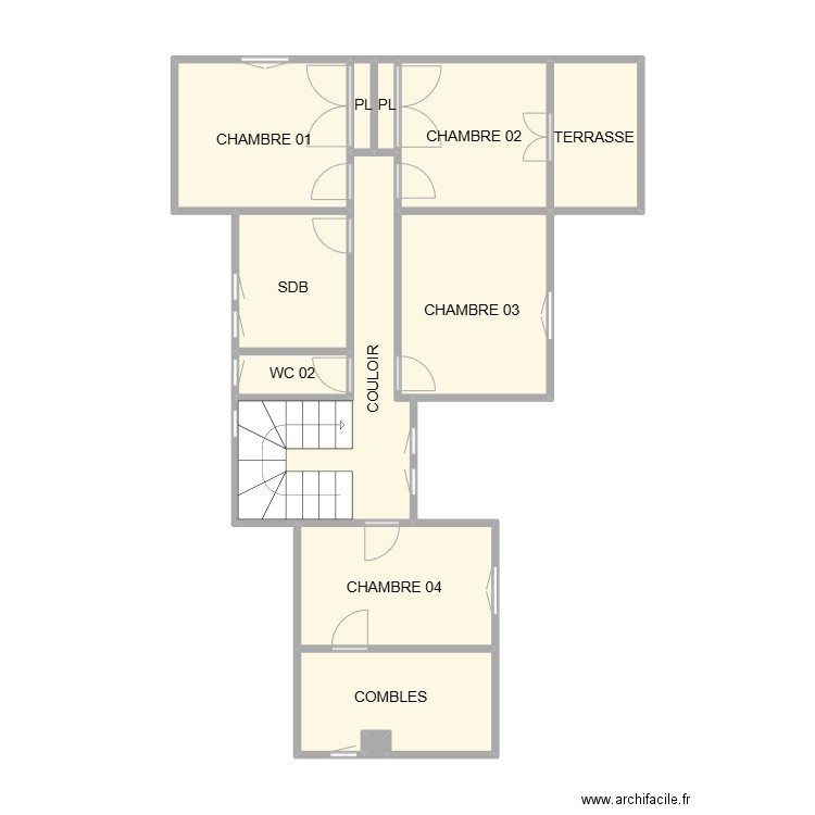 ETAGE AIMARGUES. Plan de 12 pièces et 50 m2