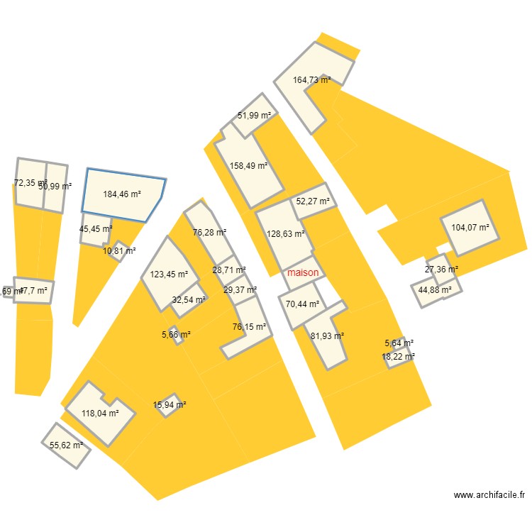 dp1. Plan de 30 pièces et 1931 m2