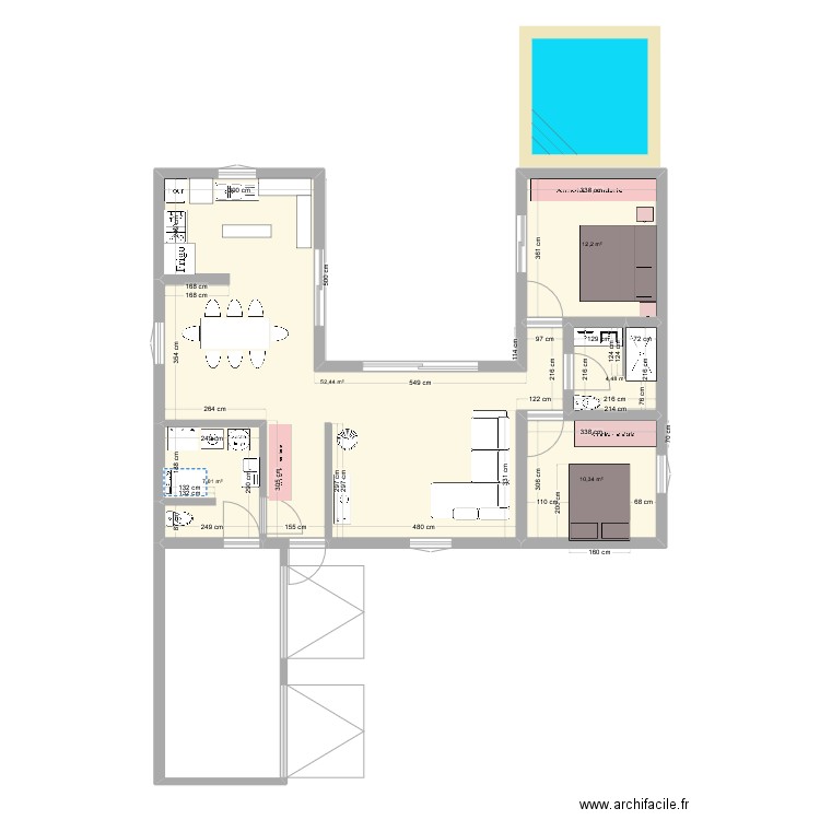 Maison2. Plan de 5 pièces et 86 m2