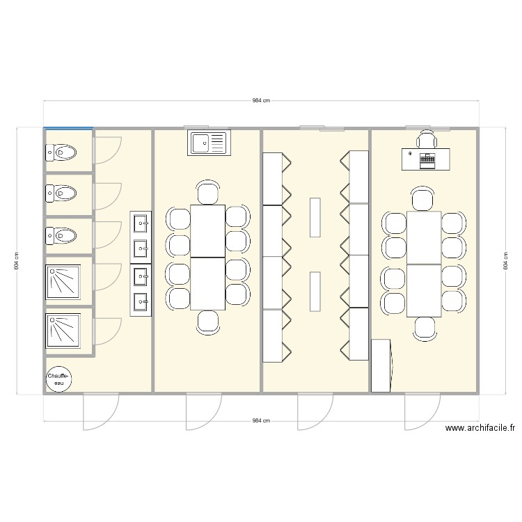 ABCIS CHANTIER CORBAS. Plan de 9 pièces et 56 m2