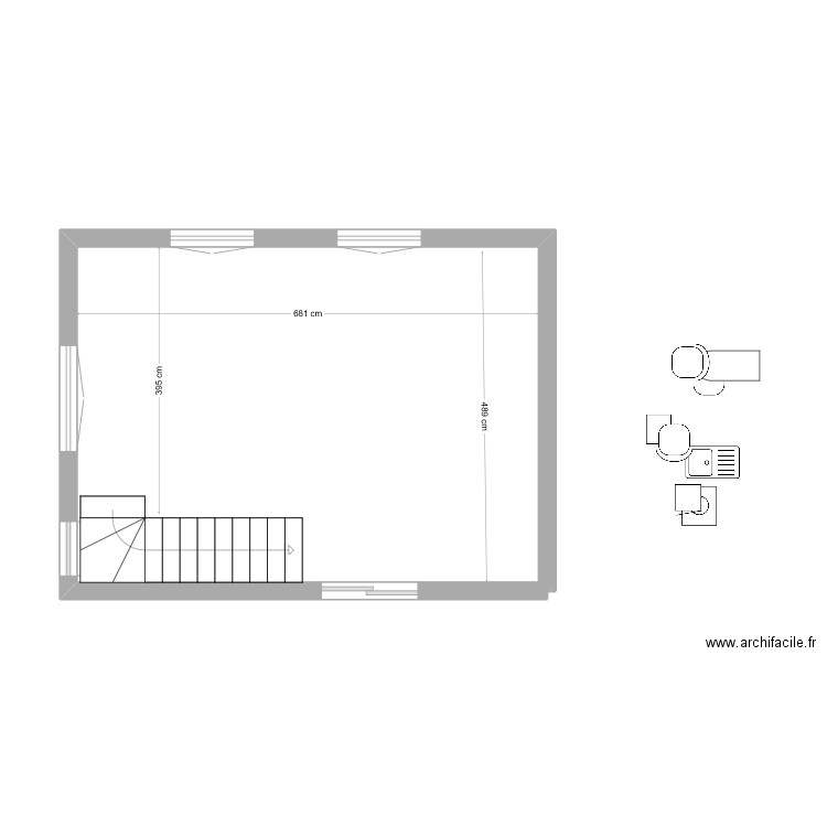 rdc petite location. Plan de 0 pièce et 0 m2