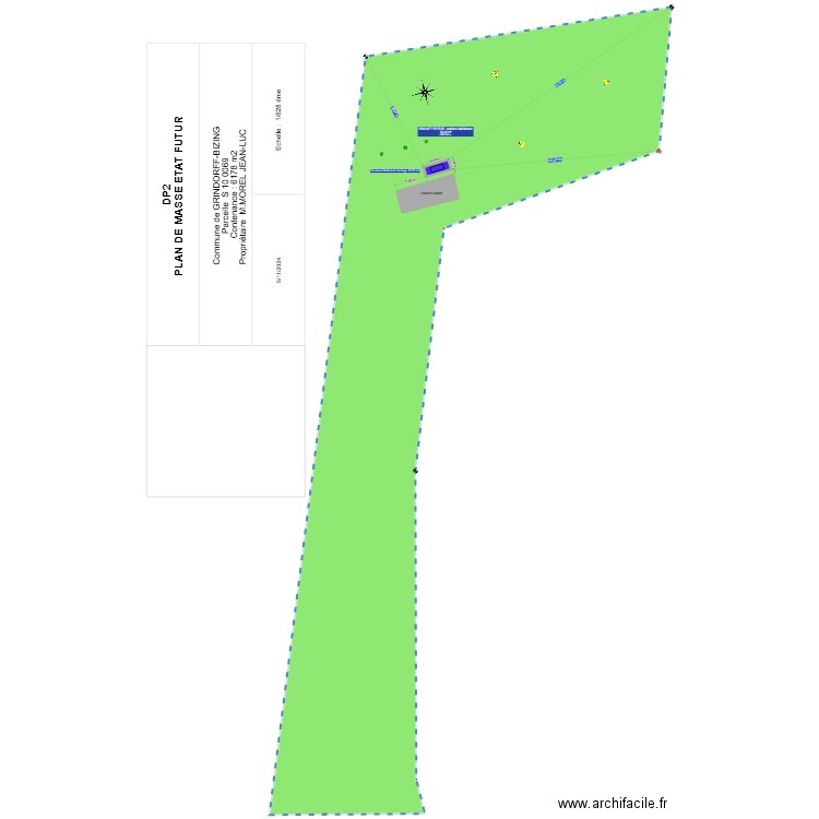 DP2 Plan de MASSE ETAT FUTUR 100069. Plan de 4 pièces et 72 m2