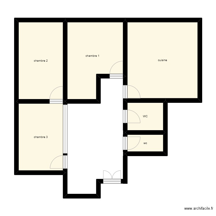 OFFICE LAYOUT. Plan de 6 pièces et 65 m2