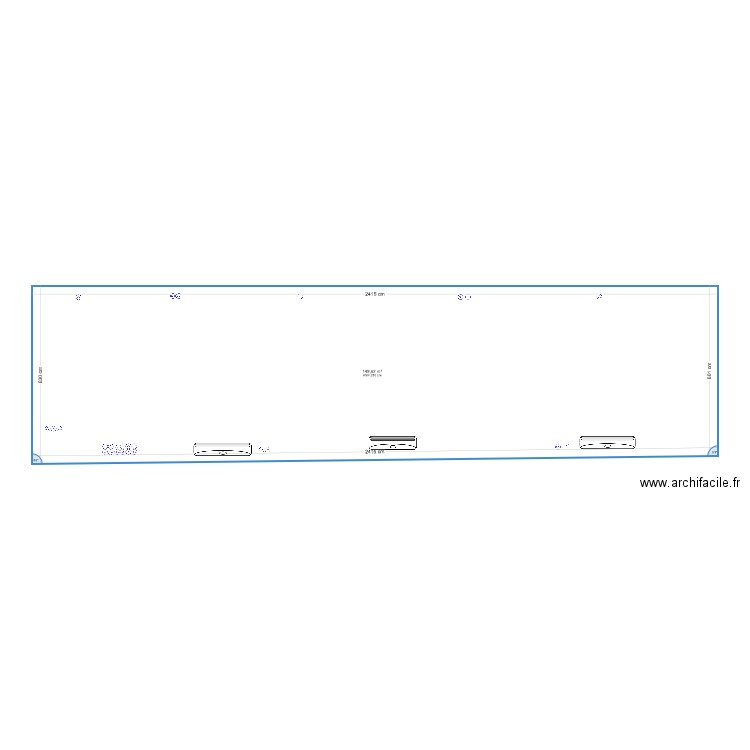 extension. Plan de 1 pièce et 149 m2