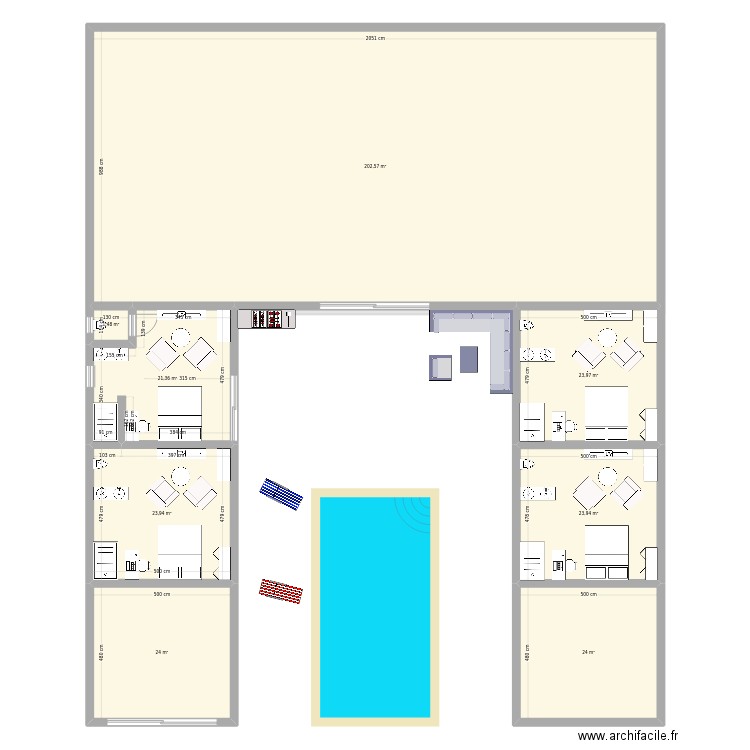 mnt1. Plan de 9 pièces et 552 m2