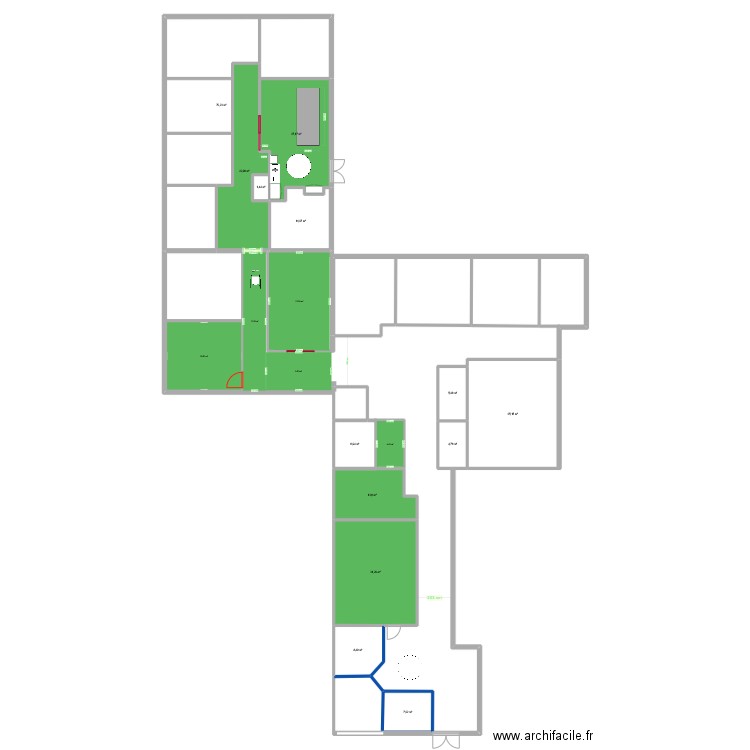 plan local. Plan de 13 pièces et 246 m2